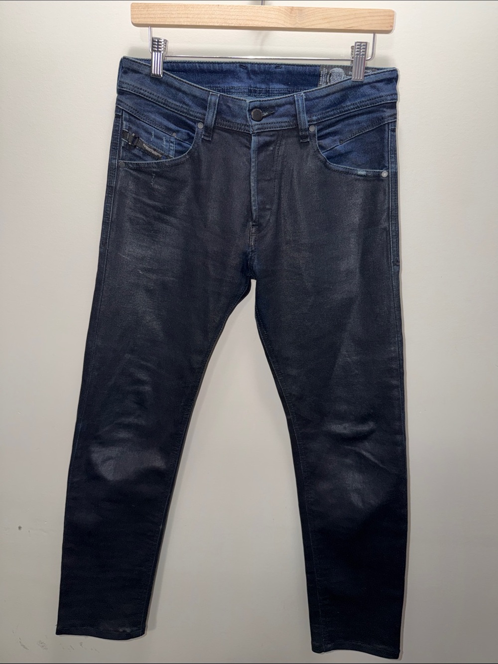 Diesel Slim Men's Black-Blue Washed Jeans Size W-28/ L-32 Inseam 26